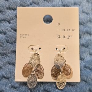 A New Day Mixed Metals Drop Earrings